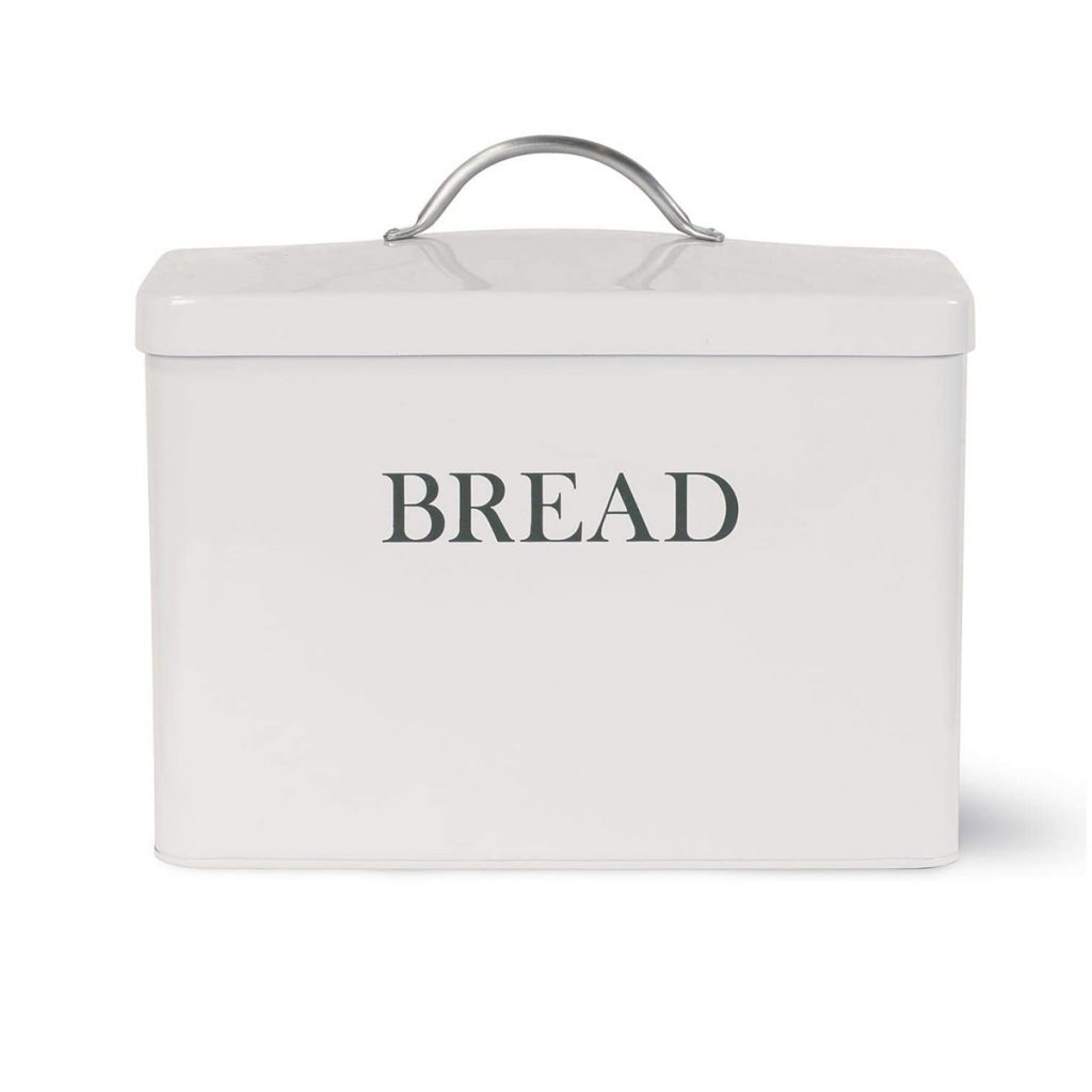 Vintage Style White Grey Bread Bin Interior Flair