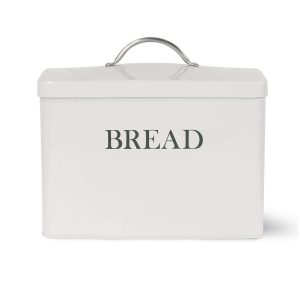 Vintage Style White Grey Bread Bin