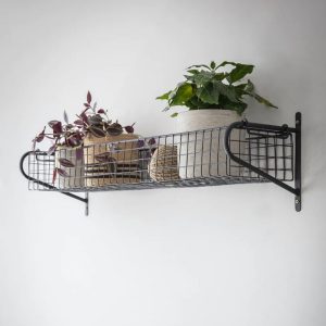 HBBL03 Large Black Wire Basket Shelf