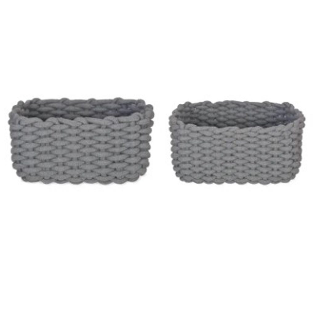 RBGY01 Set of 2 Blue Rectangle Baskets B