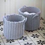 RBGY02 Set of 2 Blue Round Baskets