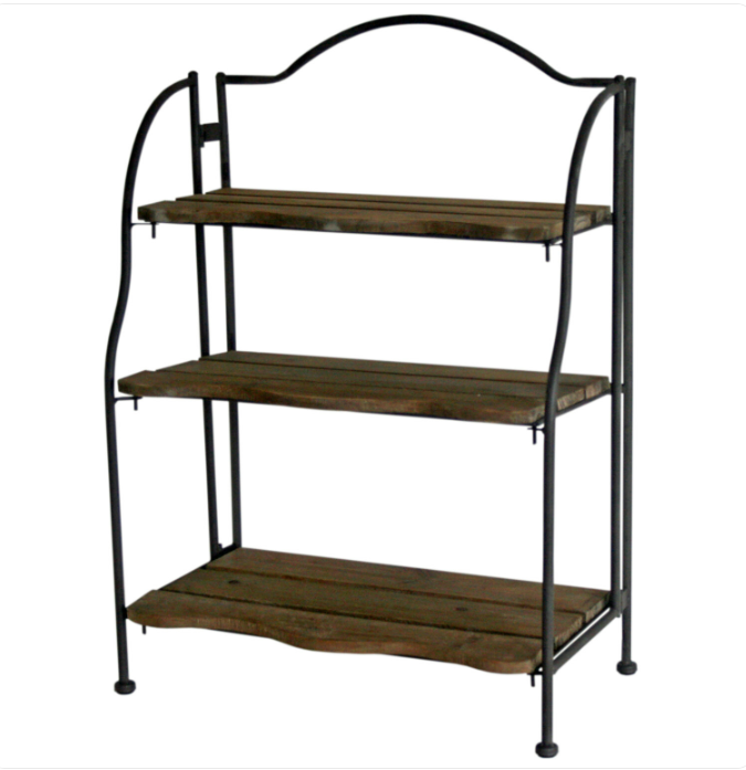 Vintage Style Black Bakers Rack - Interior Flair