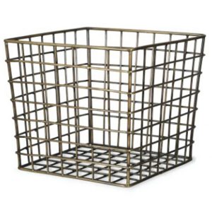 UBAB01 Antique Brass Wire Storage Basket A
