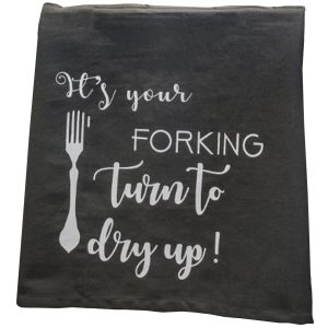 18SS202 b It’s Your Forking Grey Tea Towel