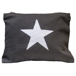 18SS207 b Grey White Star Toiletry Bag