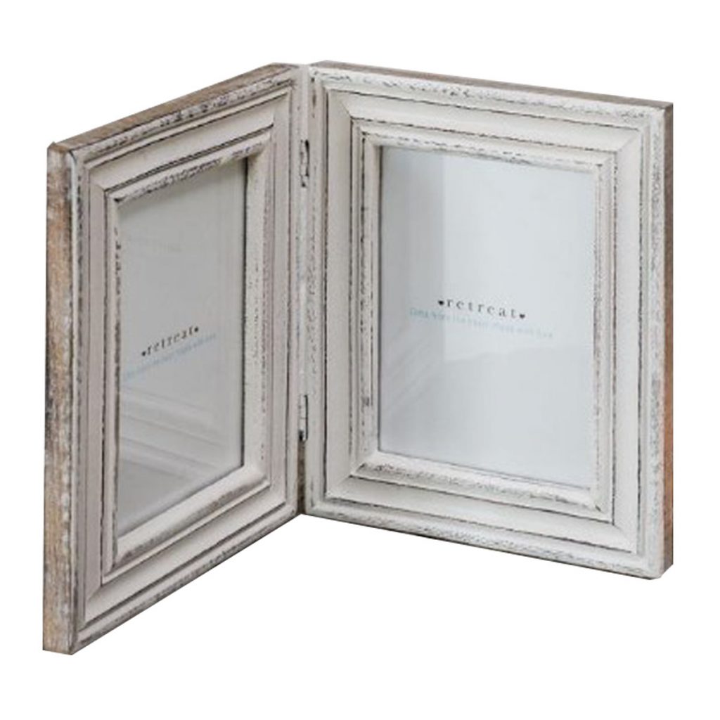 18SS22 a Double Photo Frame WHITE Distr