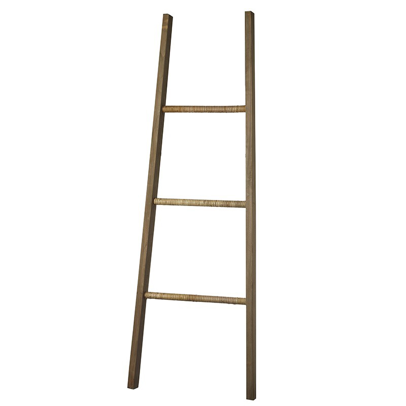 Leaning Wooden Display Ladder Interior Flair