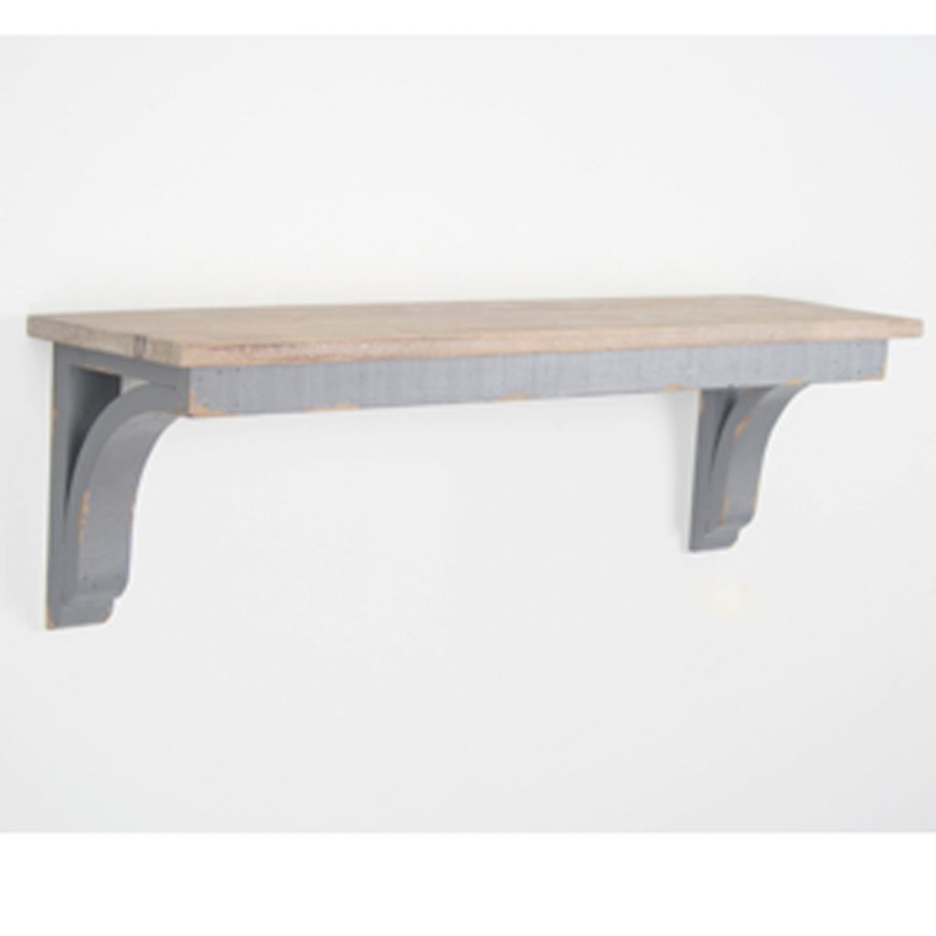 Rustic Grey Natural Wooden Shelf Interior Flair