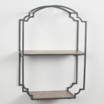 1475 Art Deco Style Grey Brown Shelves