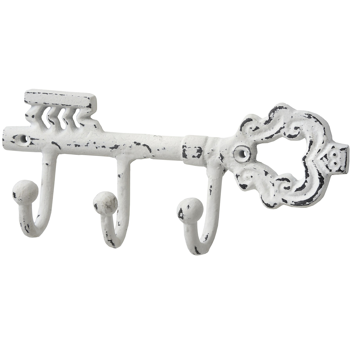 8 Cast Iron White Victorian Style Coat Hooks Hat Hook Rack Hall Tree SCHOOL.