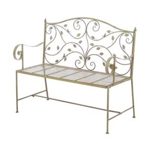 4079 Woodland Leaves Metal Garden Bench