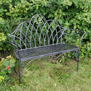 4141a Edwardian Style Grey Garden Bench