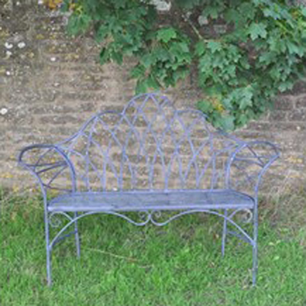 Edwardian Style Grey Garden Bench Interior Flair