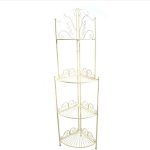 4212 Shabby Chic Cream Display Corner Shelves