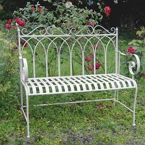 4412 Gothic Style Cream Garden Bench