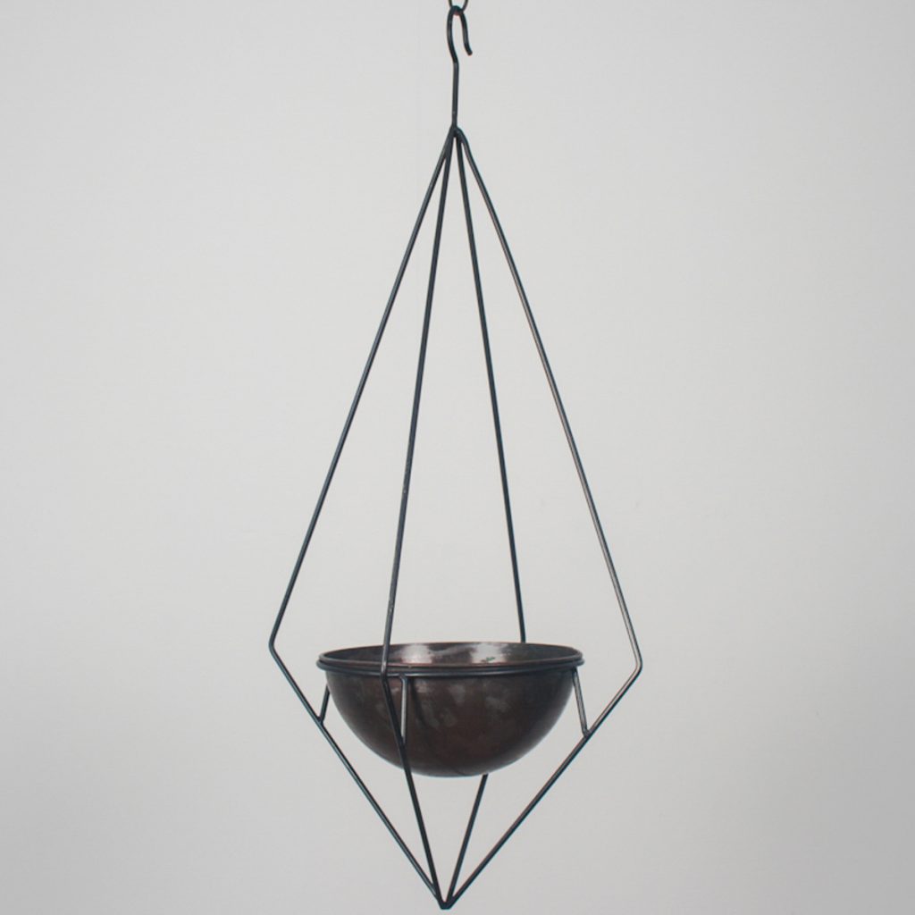 Geometric Black Hanging Planter Interior Flair