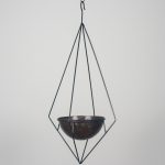 4446 Geometric Black Hanging Planter