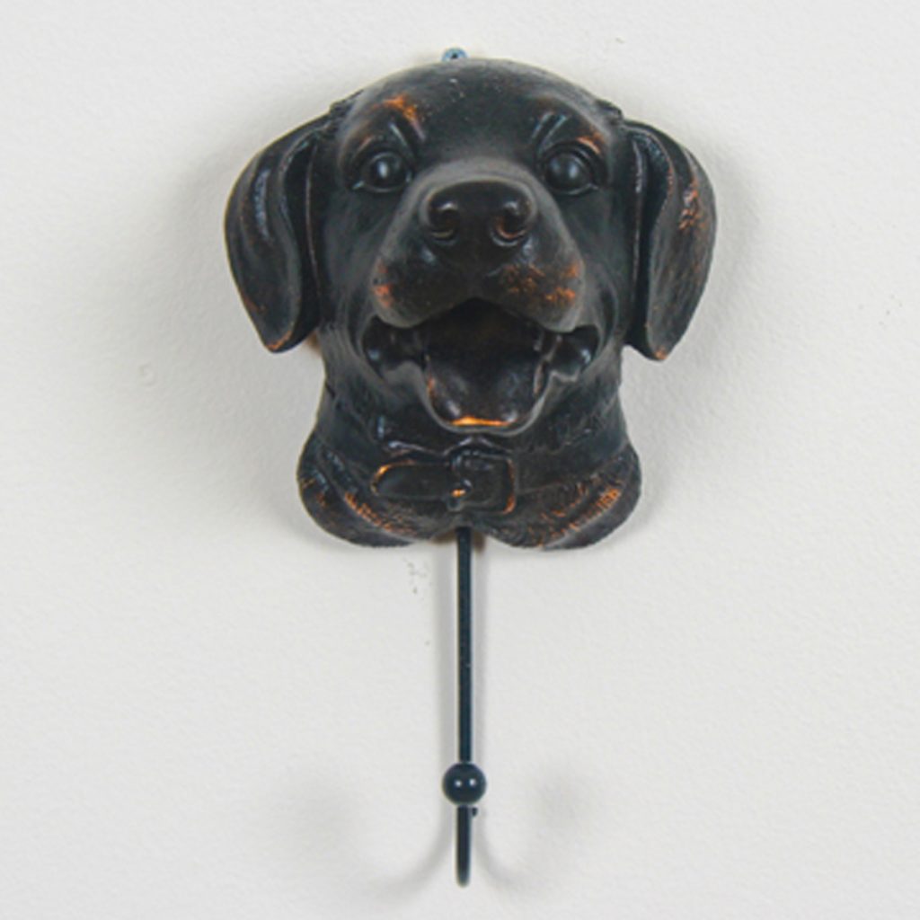 5358 Labrador Dog Brown Black Wall Hook