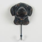 5358 Labrador Dog Brown Black Wall Hook