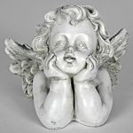 5668 White Gazing Cherub Angel Figurine