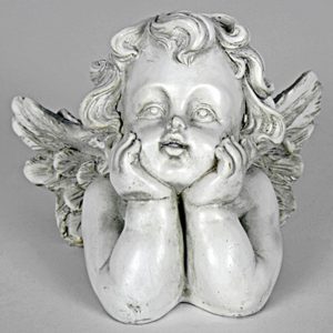 5668 White Gazing Cherub Angel Figurine
