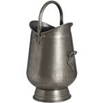 17535 Textured Grey Log Coal Storage Bucket