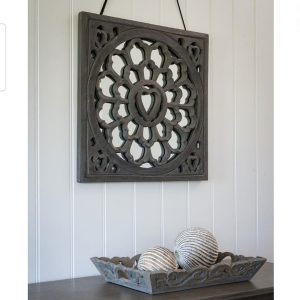 17AW105 Decorative Grey Heart Wall Mirror