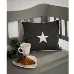 17AW37 Grey Silver Star Rectangle Cushion