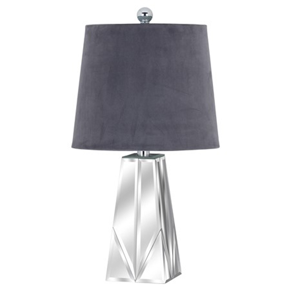 19364 Tall Bevelled Mirrored Table Lamp