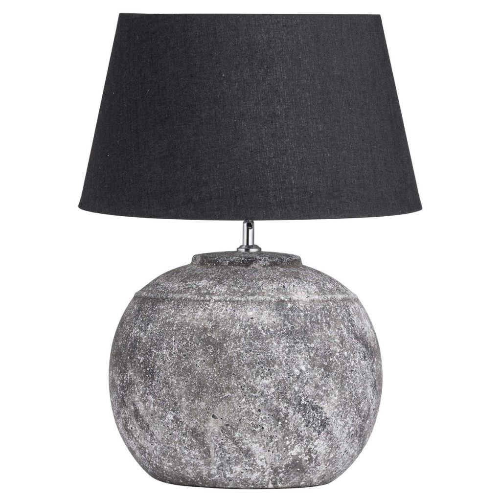 20009 Grey Stone Ceramic Table Lamp