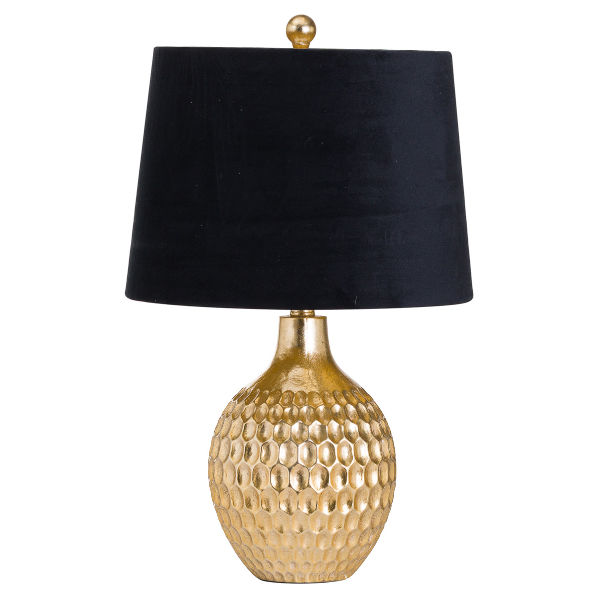 Textured Gold Black Table Lamp Interior Flair