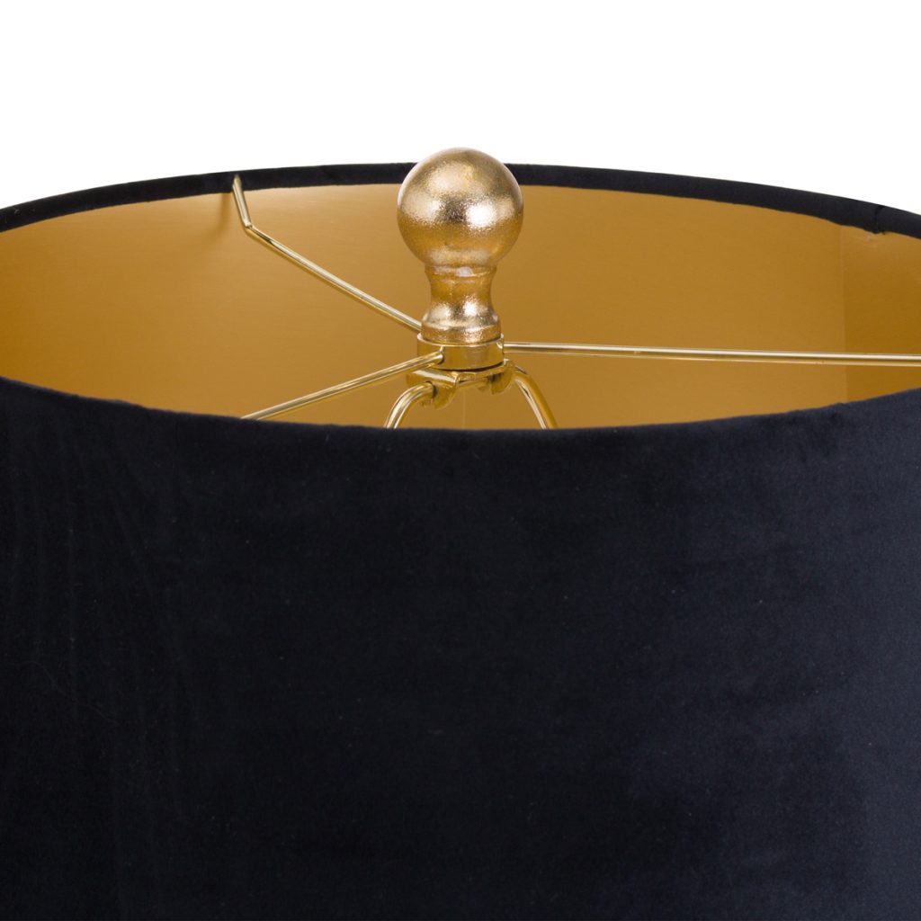 20708-b Textured Gold Black Table Lamp