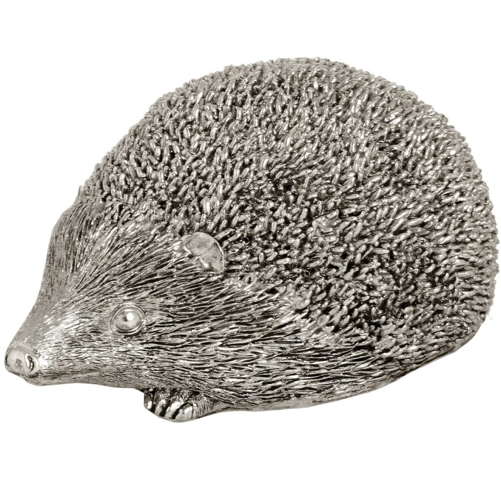 16949-a Antique Silver Grey Hedgehog Ornament