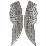 17992 Pair of Large Silver Angel Wings