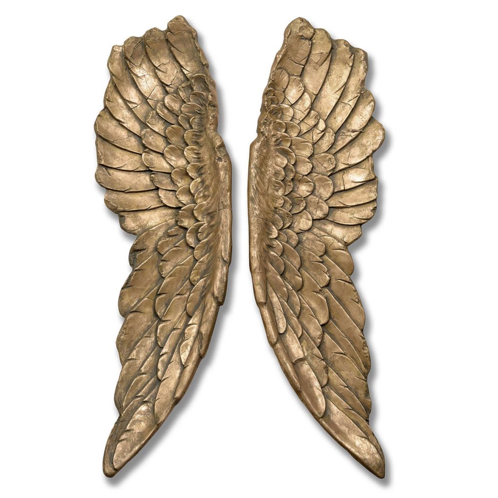 18581 Pair of Large Gold Angel Wings
