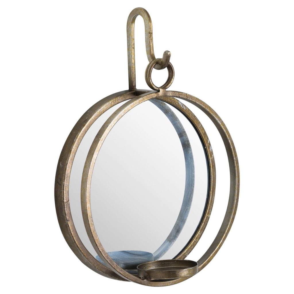 19736 Large Bronze Wall Candle Holder