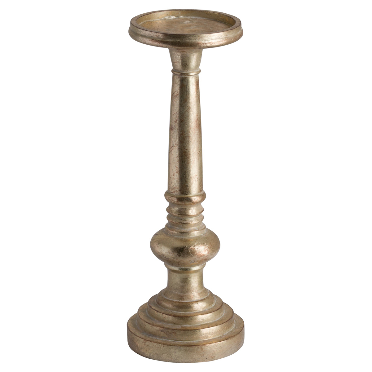Distressed Brass Effect Candle Holder Interior Flair