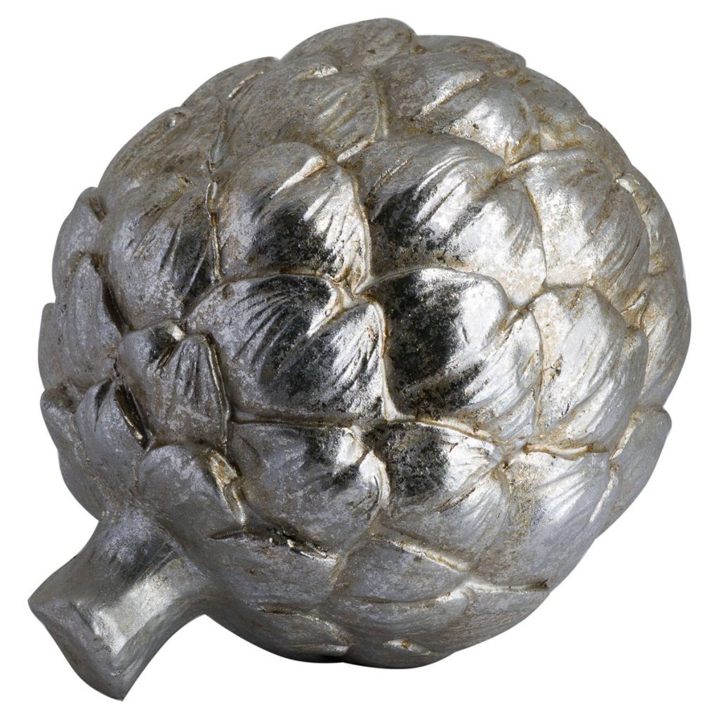 19830 Large Silver Artichoke Decoration