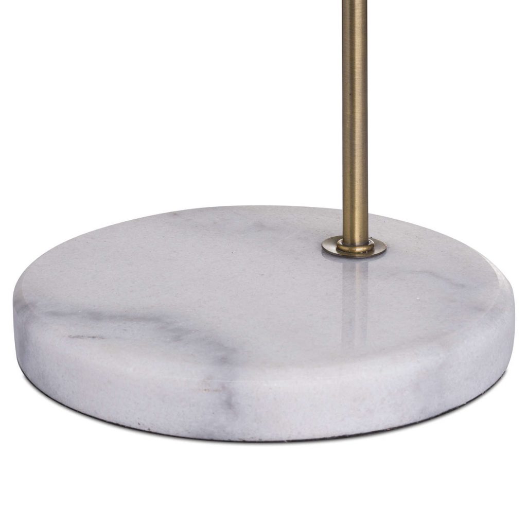 20165-a Brass White Marble Adjustable Lamp