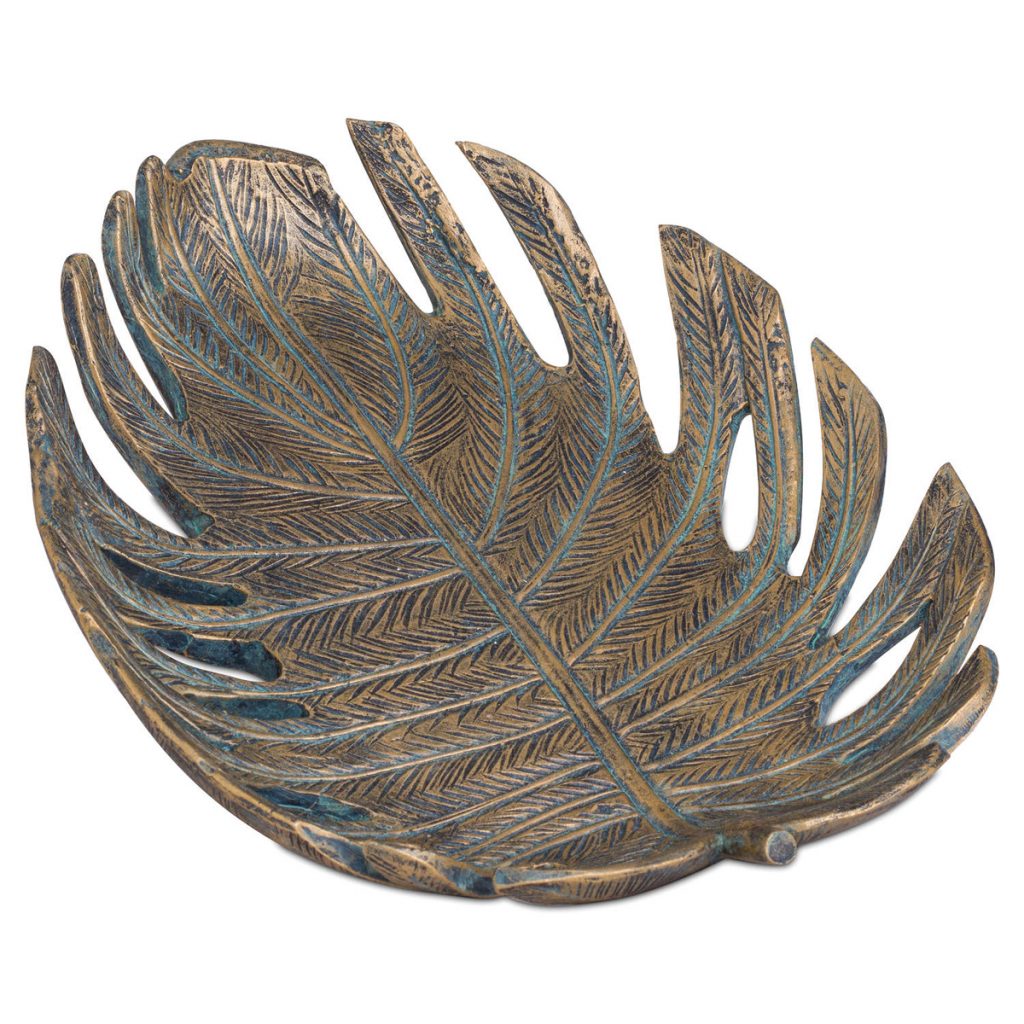 20198 Large Bronze Cheese Plant Dish