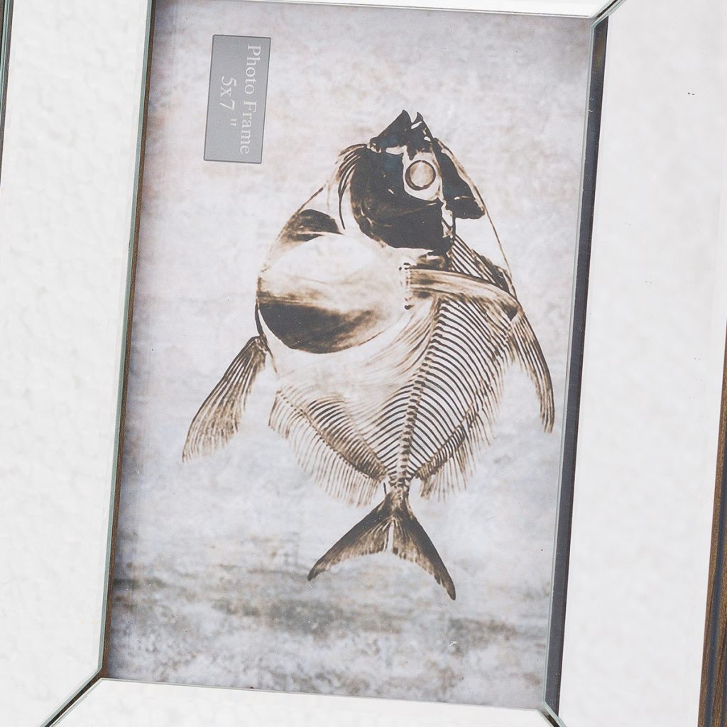 20840-a Brown Wooden Mirror 5 x 7 Photo Frame