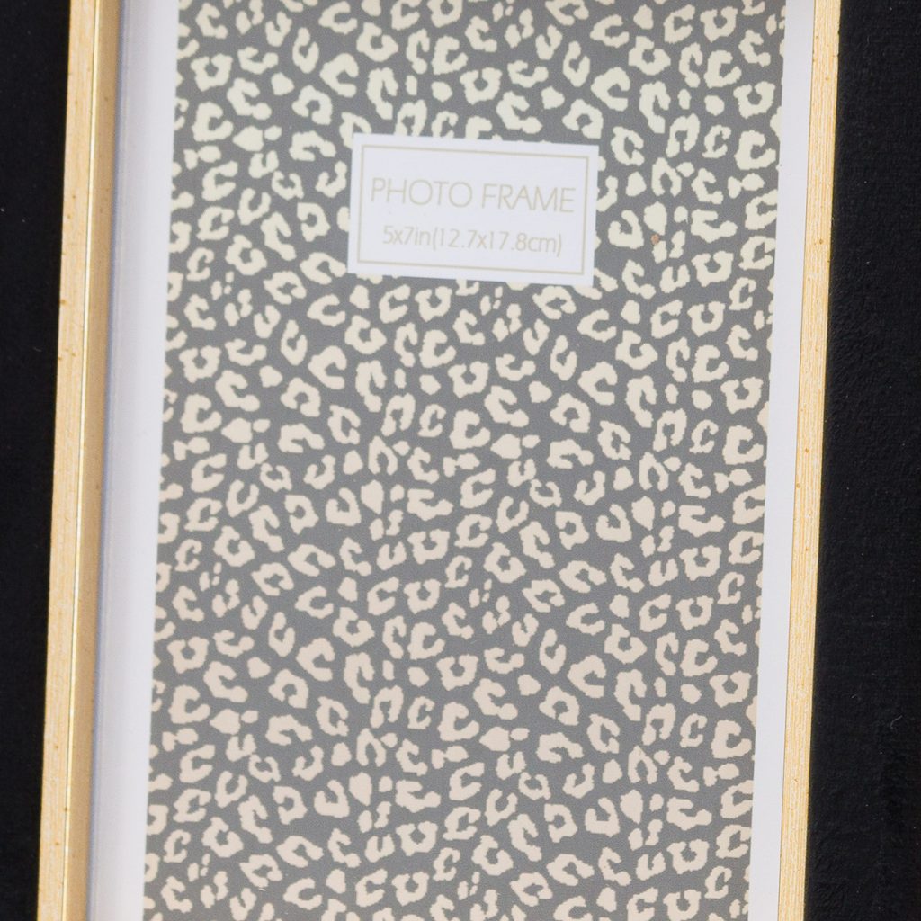 20849-a Black Velvet Gold Metal 5 x 7 Fra