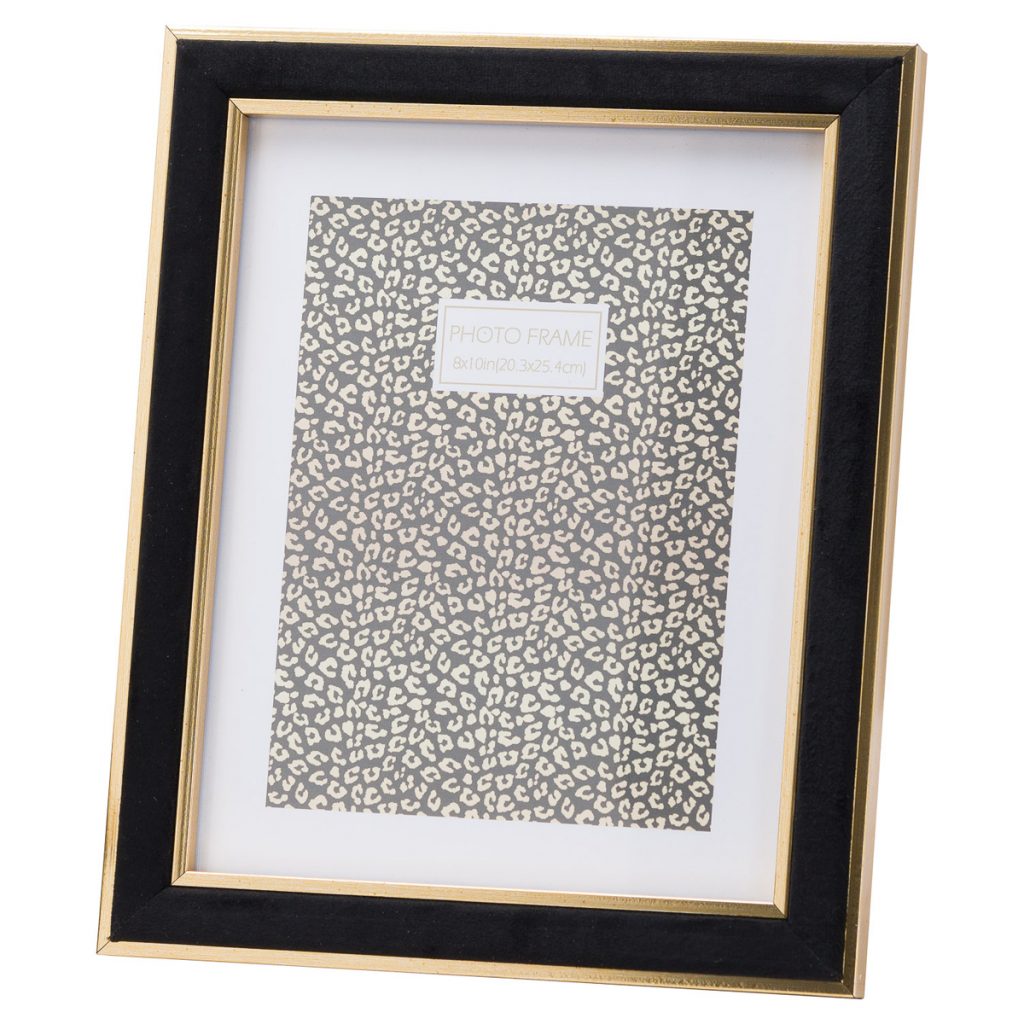 20850 Black Velvet Gold Metal 8 x 10 Frame