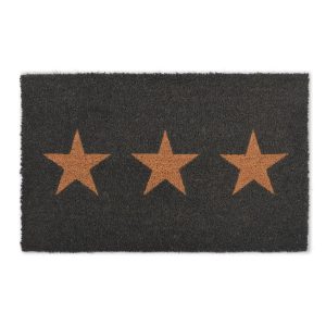 DMCO10 Charcoal Grey Stars Coir Doormat