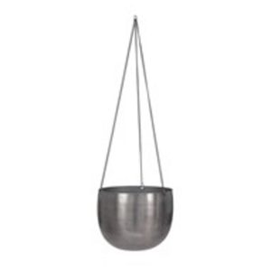 FPAP02 Grey Steel Hanging House Plant Pot a