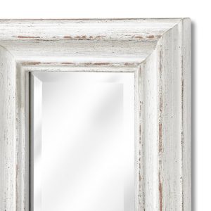 15330-a Tall Antique White Narrow Wall Mirror