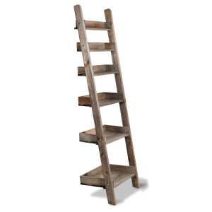 AWSL01_Natural Grey Wood Shelf Ladder