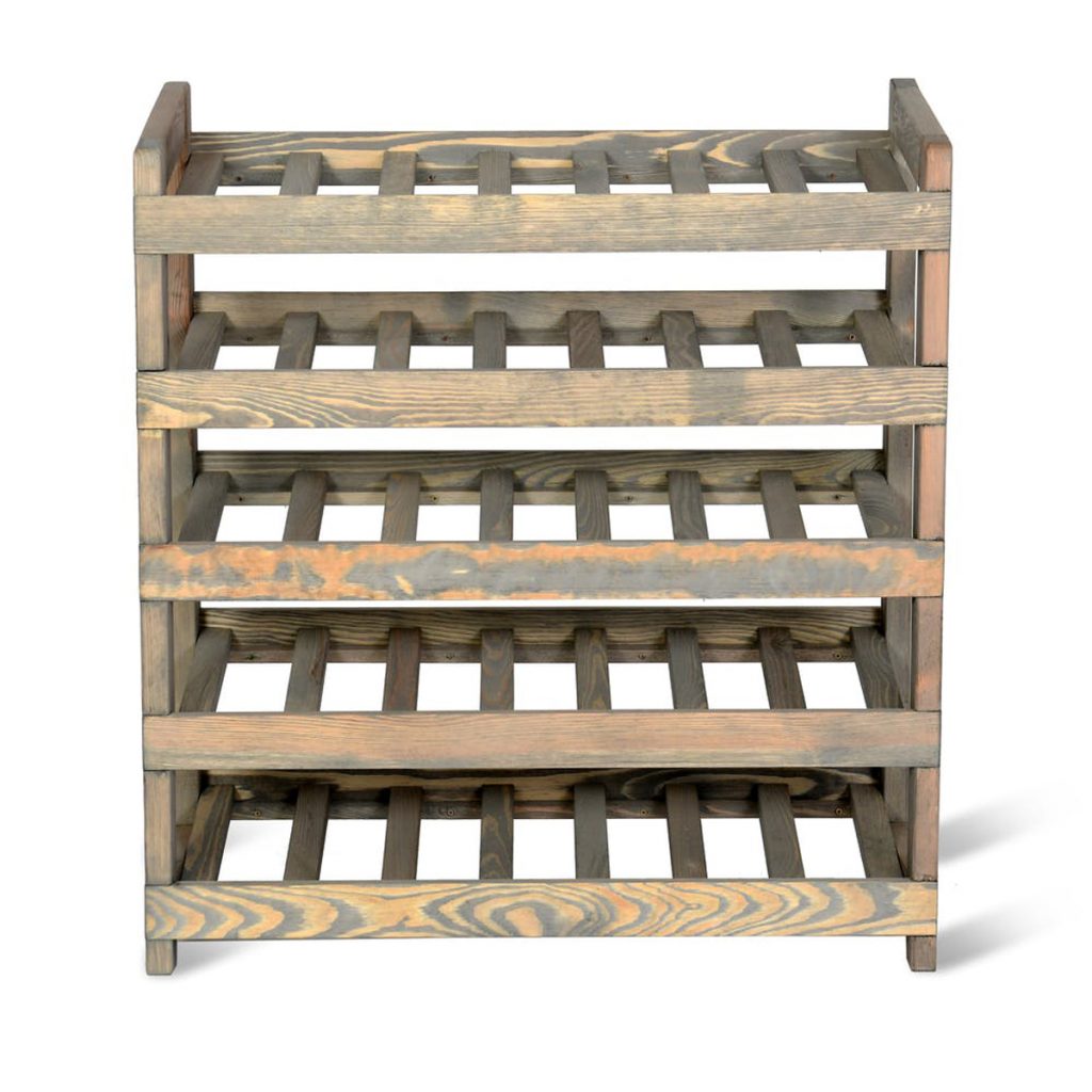 AWWR01_Rustic Wooden 35 Bottle Wine Rack