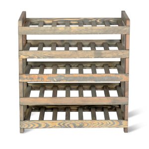 AWWR01_Rustic Wooden 35 Bottle Wine Rack