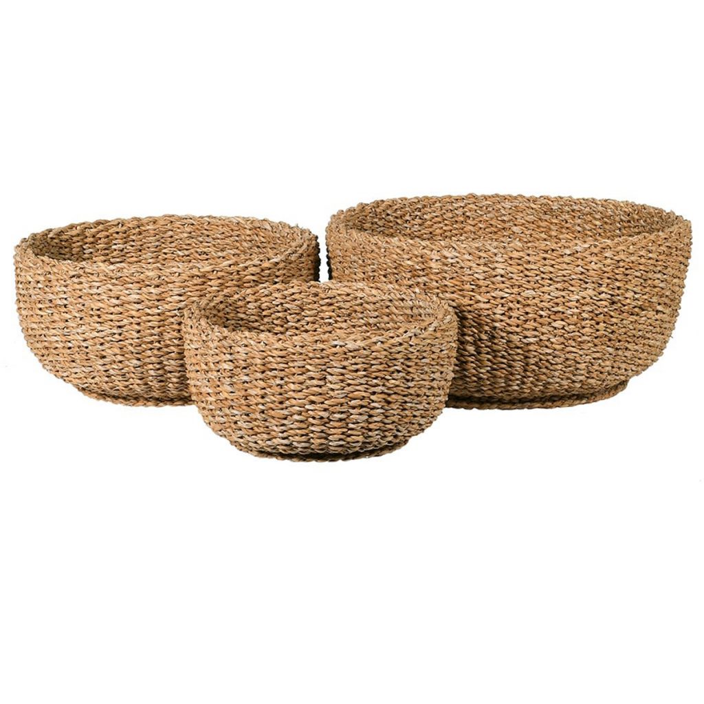 BCR002 Set of 3 Woven Seagrass Baskets